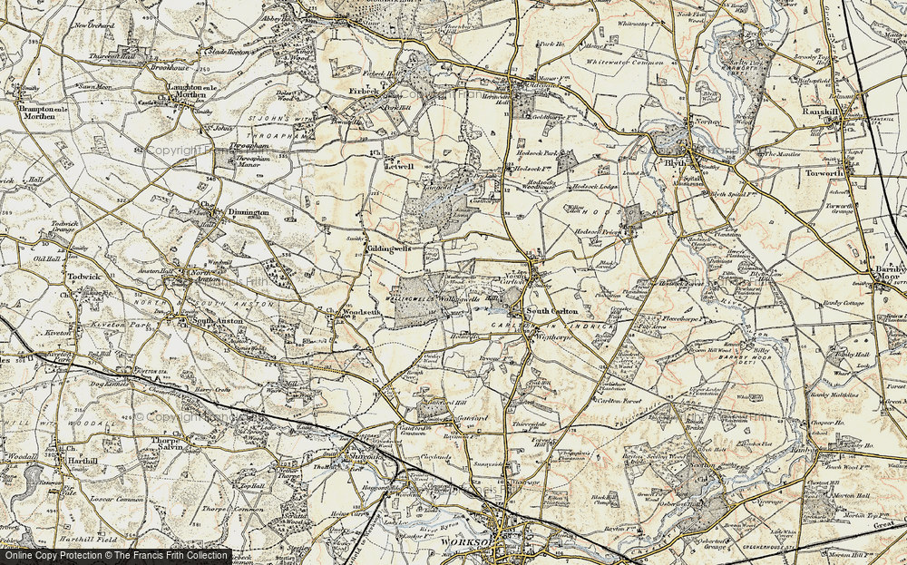 Old Map of Wallingwells, 1902-1903 in 1902-1903