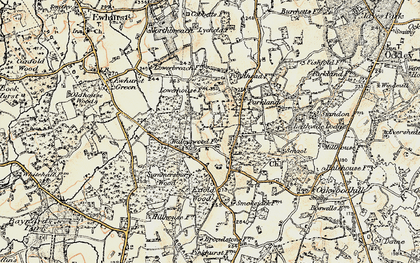 Old map of Walliswood in 1898-1909
