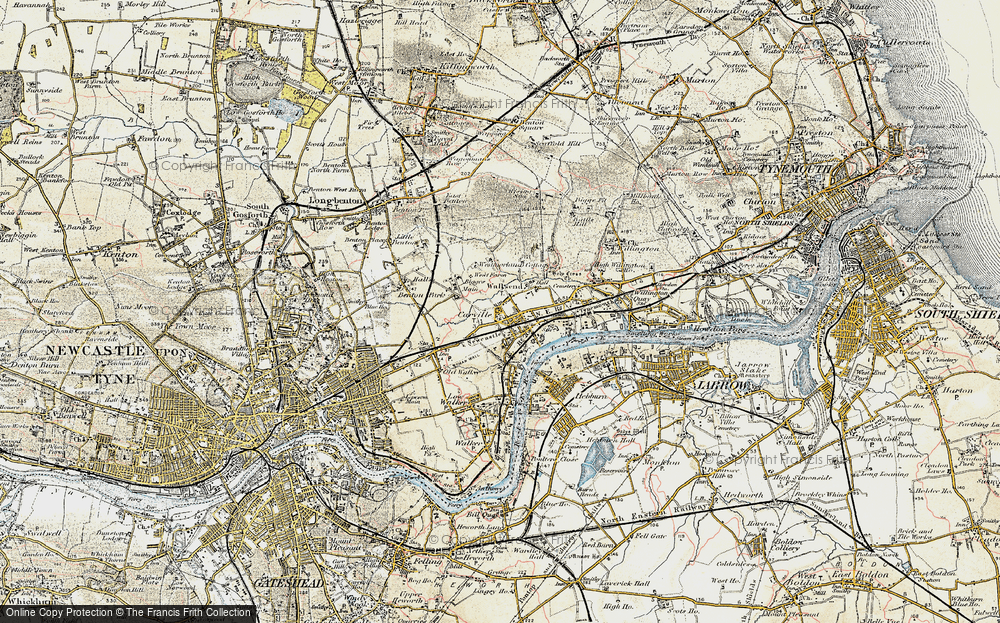 Old Map of Wallsend, 1901-1903 in 1901-1903