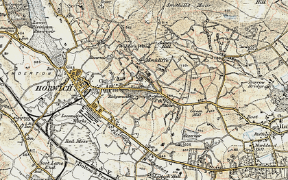 Old map of Wallsuches in 1903