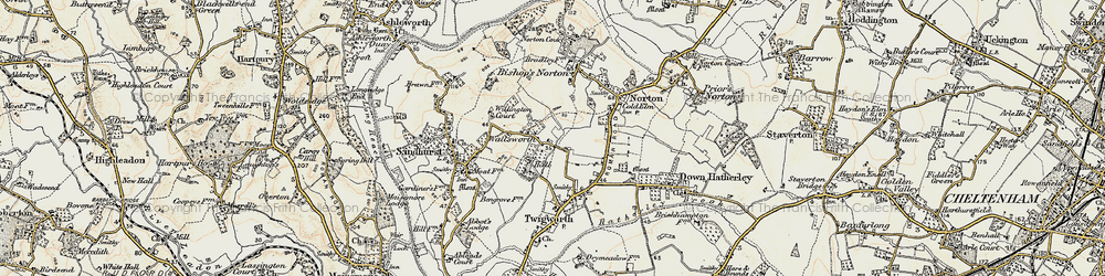 Old map of Wallsworth in 1898-1900