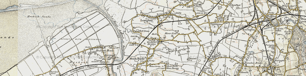 Old map of Walmer Bridge in 1902-1903