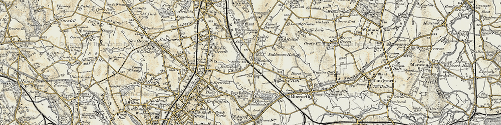 Old map of Walmley in 1901-1902