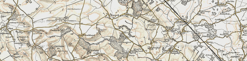 Old map of Walmsgate in 1902-1903