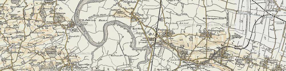 Old map of Walpole in 1898-1900