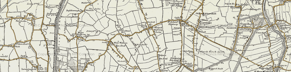 Old map of Walpole Highway in 1901-1902