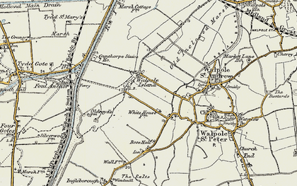 Old map of Walpole Marsh in 1901-1902