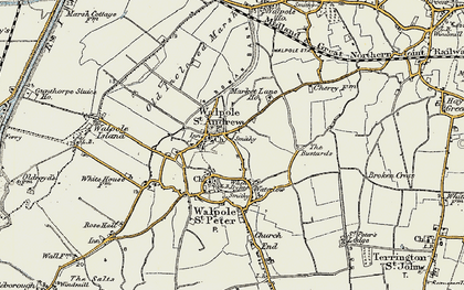 Old map of Walpole St Andrew in 1901-1902