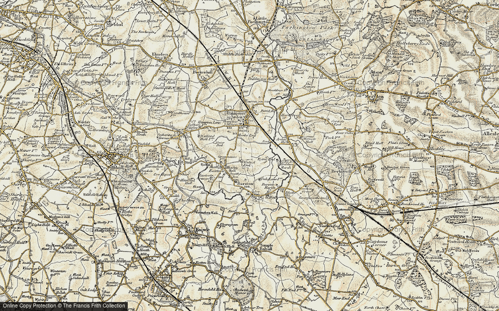Old Map of Walsal End, 1901-1902 in 1901-1902