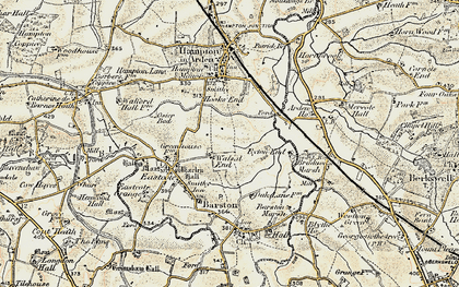 Old map of Walsal End in 1901-1902