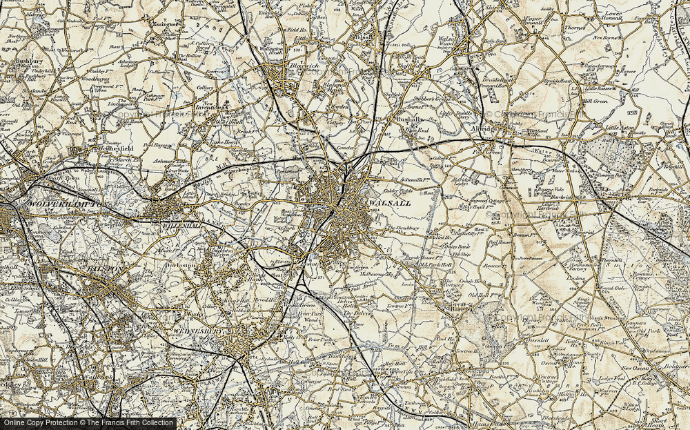 Old Map of Walsall, 1902 in 1902