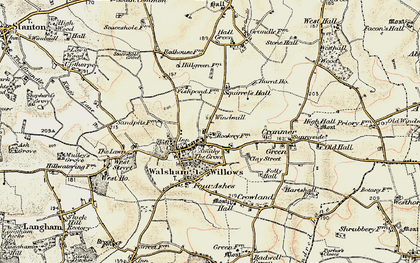 Old map of Walsham Le Willows in 1901