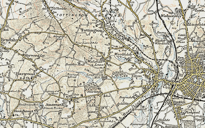 Old map of Walshaw in 1903