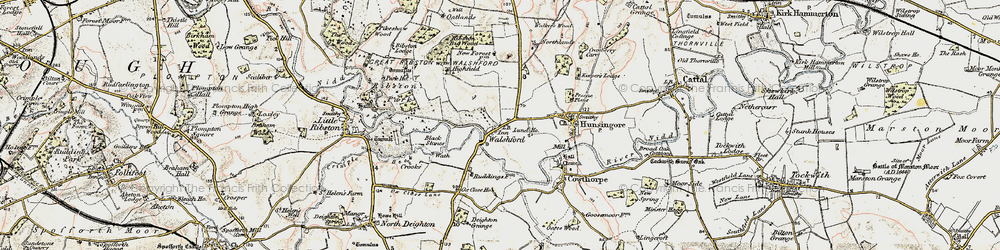 Old map of Walshford in 1903-1904