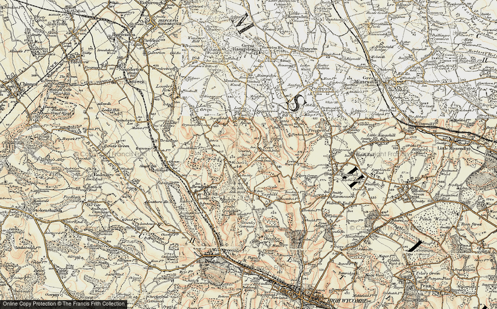 Old Map of Walter's Ash, 1897-1898 in 1897-1898