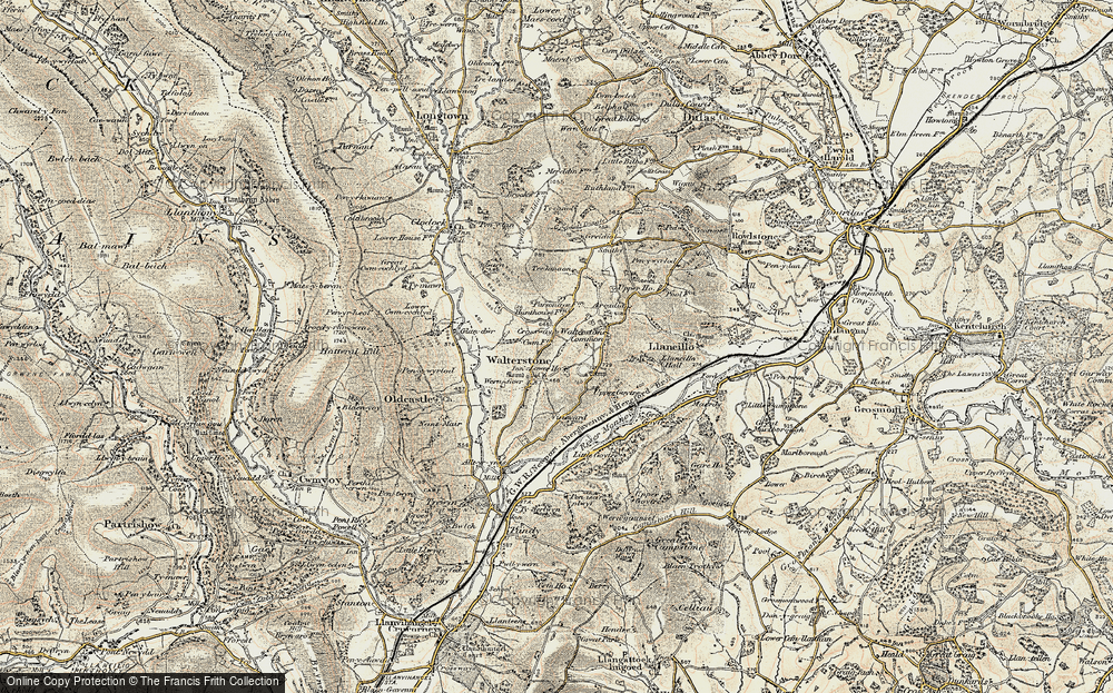 Old Map of Historic Map covering Arcadia in 1899-1900