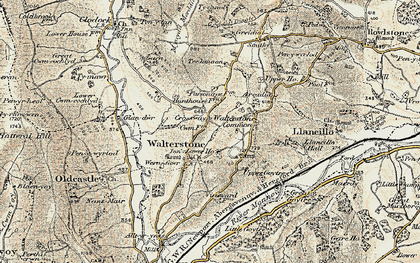 Old map of Arcadia in 1899-1900