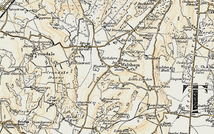 Old map of Ansdore in 1898