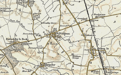 Old map of Waltham in 1903-1908
