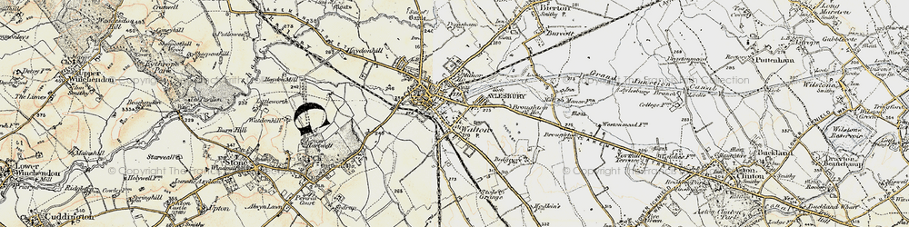 Old map of Walton in 1898