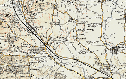 Old map of Ayntree in 1901-1903