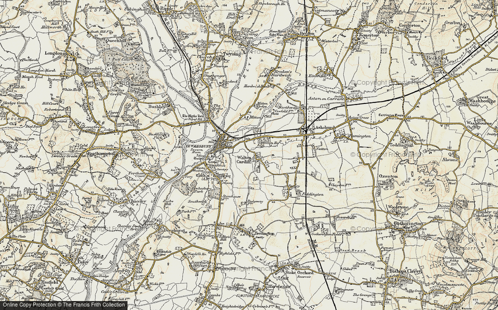 Old Map of Walton Cardiff, 1899-1900 in 1899-1900