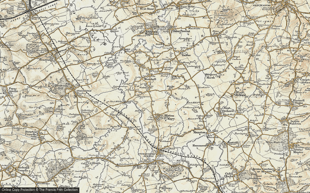 Old Map of Historic Map covering White Way Hill in 1897-1909