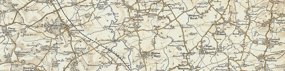 Old map of Walton Elm in 1897-1909
