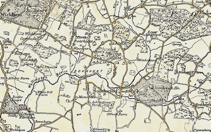 Old map of Walton Heath in 1897-1899