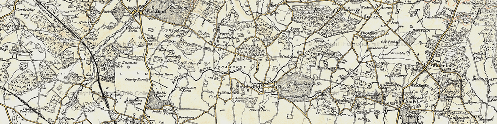 Old map of Walton Heath in 1897-1899