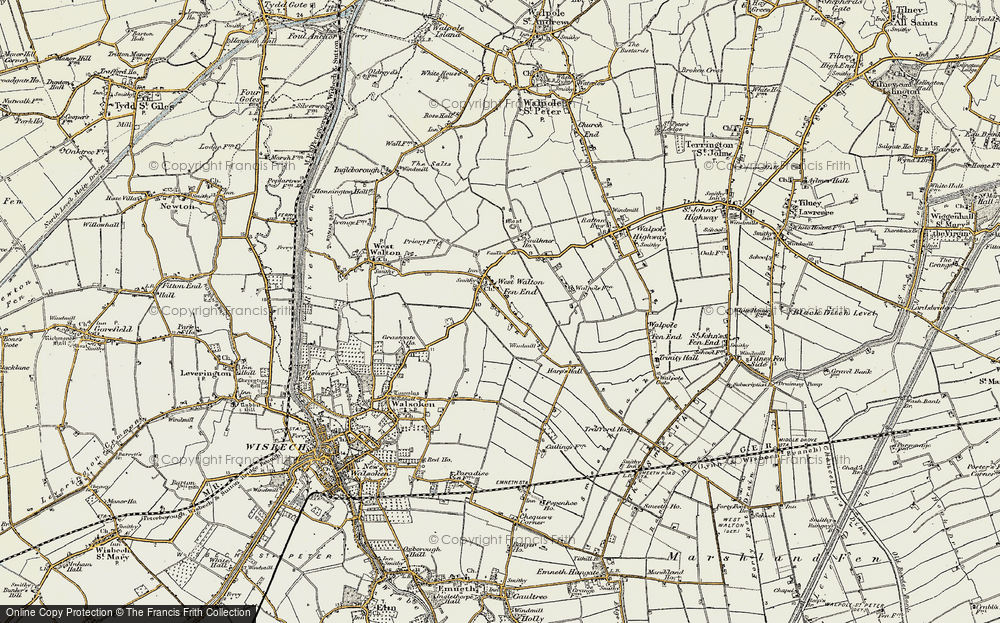 Old Map of Walton Highway, 1901-1902 in 1901-1902