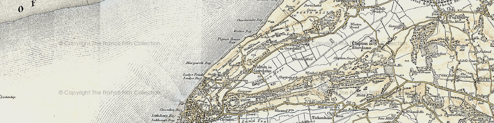 Old map of Walton in Gordano in 1899