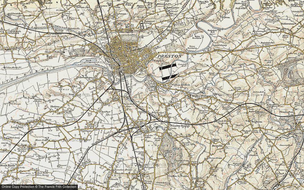 Old Map of Walton-le-Dale, 1903 in 1903