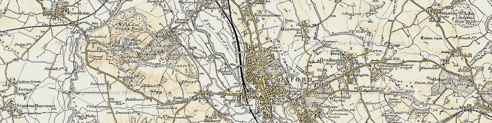 Old map of Walton Manor in 1898-1899