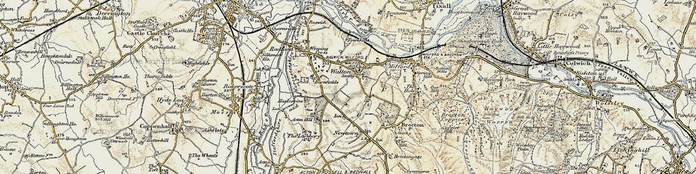 Old map of Walton-on-the-Hill in 1902