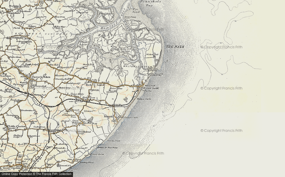 Old Map of Walton-On-The-Naze, 0-1899 in 0-1899