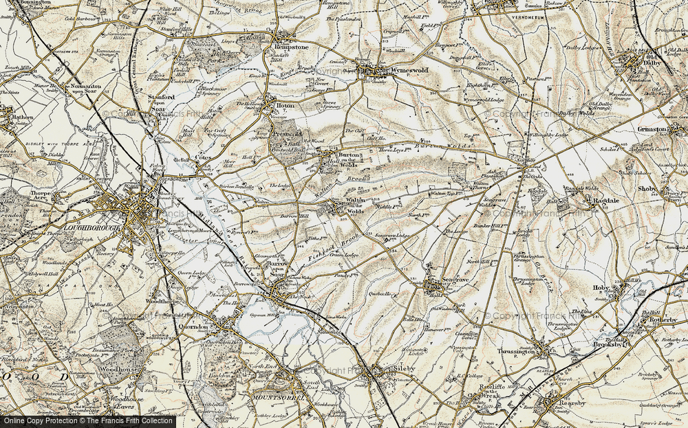 Old Map of Walton on the Wolds, 1902-1903 in 1902-1903