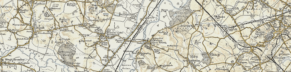 Old map of Borough Hill in 1902