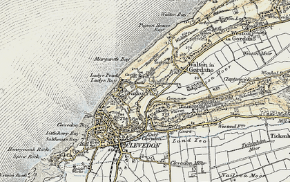 Old map of Walton St Mary in 1899
