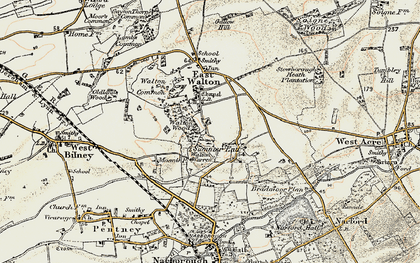 Old map of Bradmoor Plantn in 1901-1902