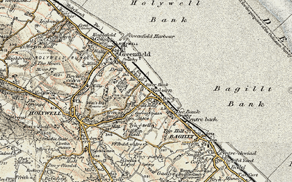 Old map of Walwen in 1902-1903