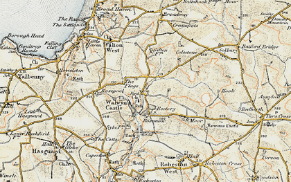 Old map of Walwyn's Castle in 0-1912