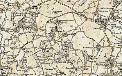 Old map of Linnington in 1898-1899