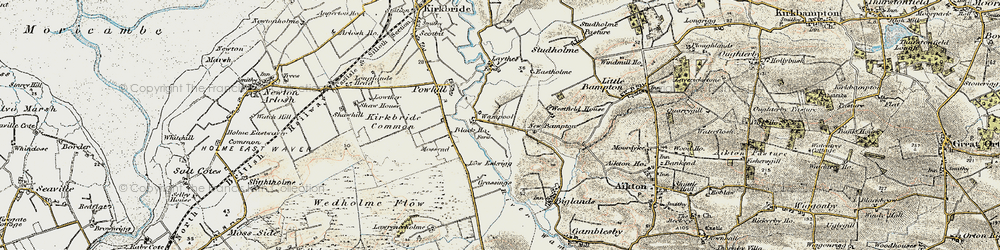 Old map of Wampool in 1901-1904