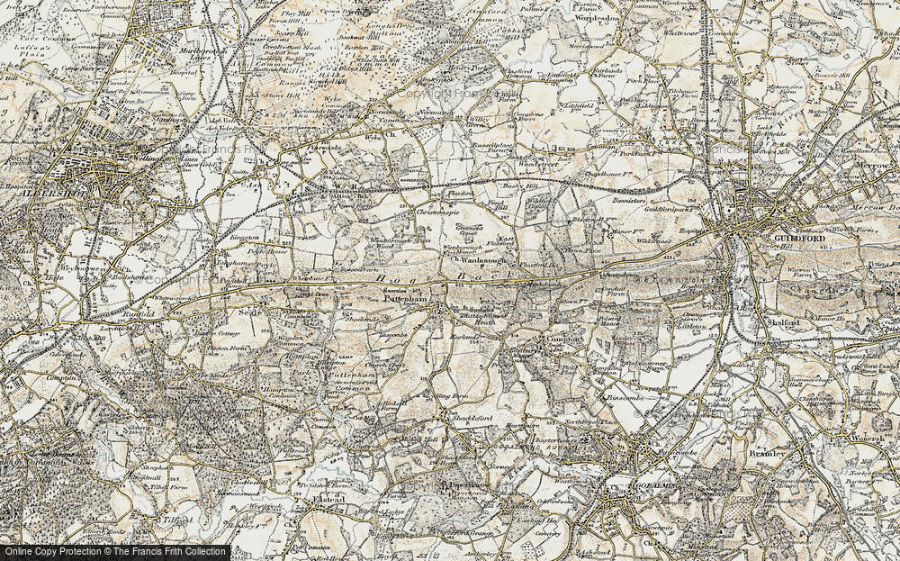 Old Map of Wanborough, 1898-1909 in 1898-1909