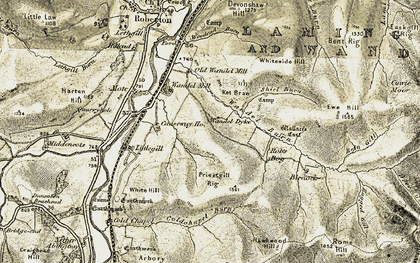 Old map of Birnock in 1904-1905