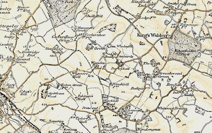 Old map of Wandon End in 1898-1899