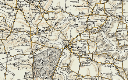 Old map of Wangford in 1901-1902