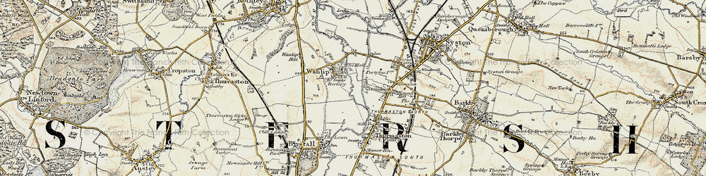 Old map of Wanlip in 1902-1903