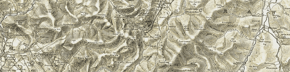 Old map of Willowgrain Hill in 1904-1905